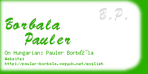 borbala pauler business card